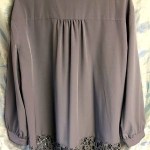Grey satin blouse